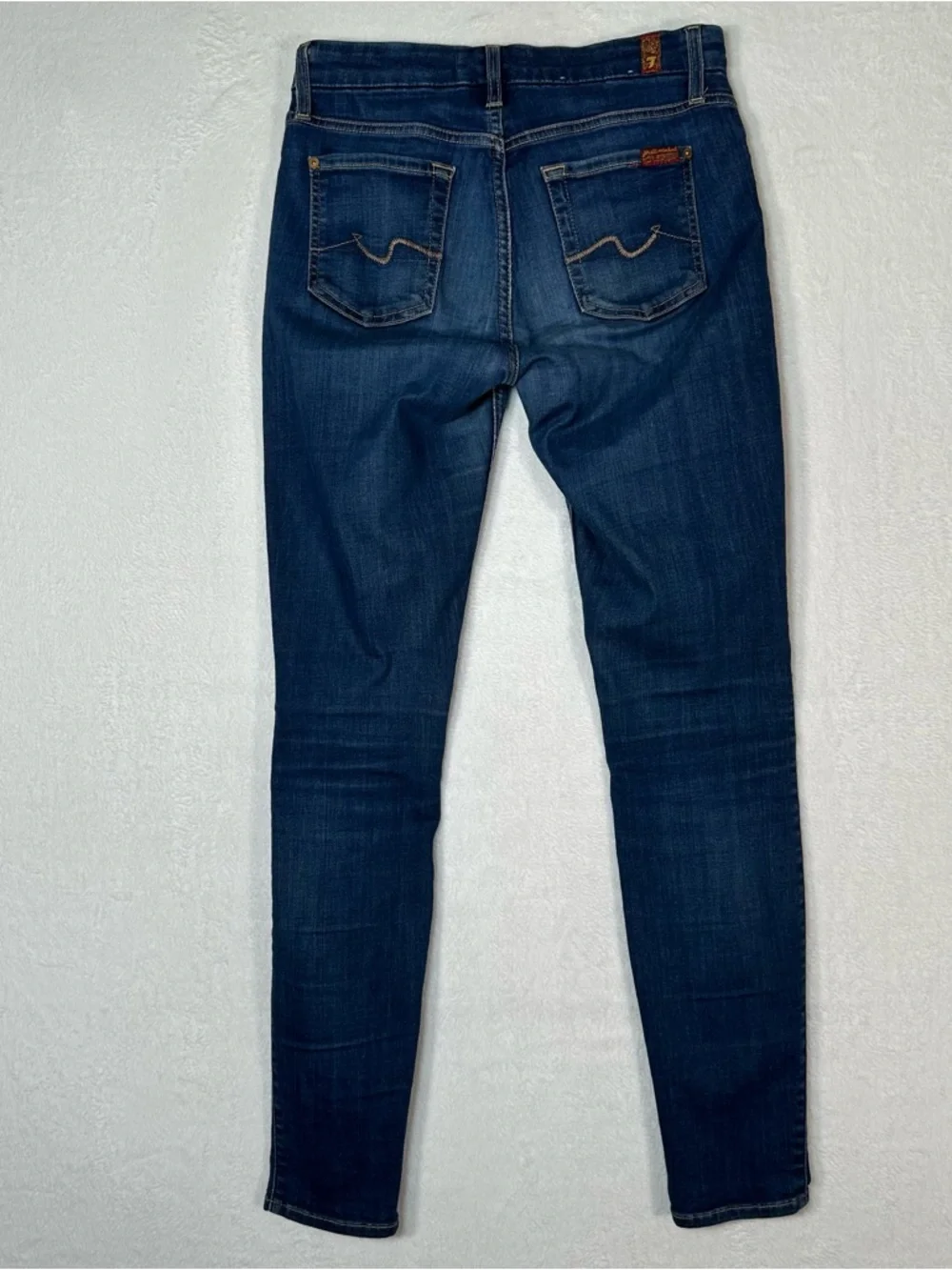 7 For All‎ Mankind The Skinny b(air) Blue Jeans Size 26 Lightweight Stretch Luxe